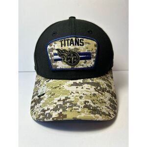 Tennessee Titans New Era 39Thirty Stretch Fit S/M Camo Salute to Soldiers Vets‎